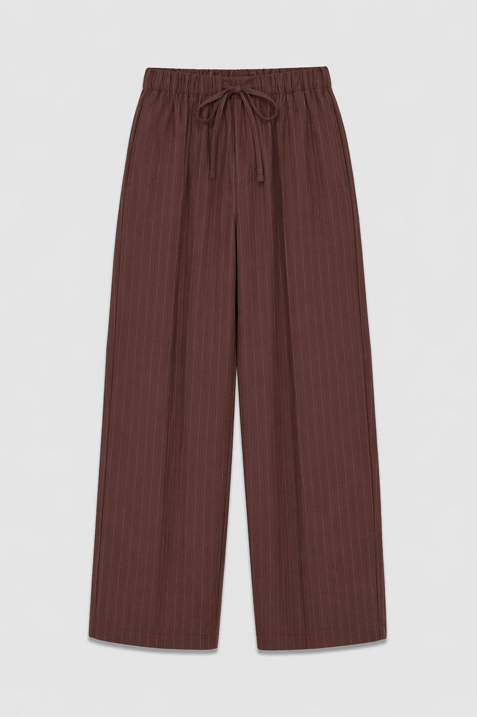 Striped Lyocell-Blend Relaxed-Fit Pants