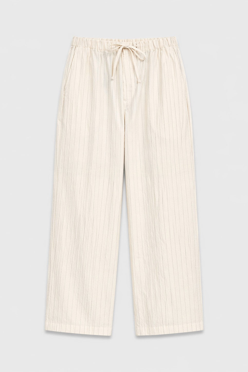 Striped Lyocell-Blend Relaxed-Fit Pants
