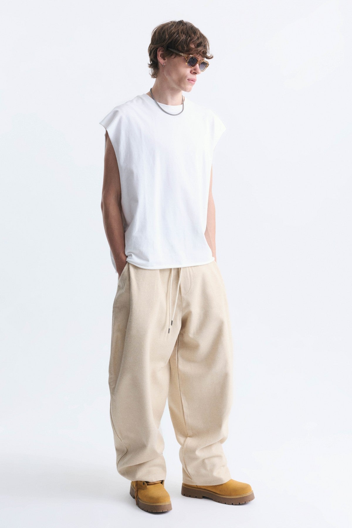 Balloon Fit Sweatpants with Pockets