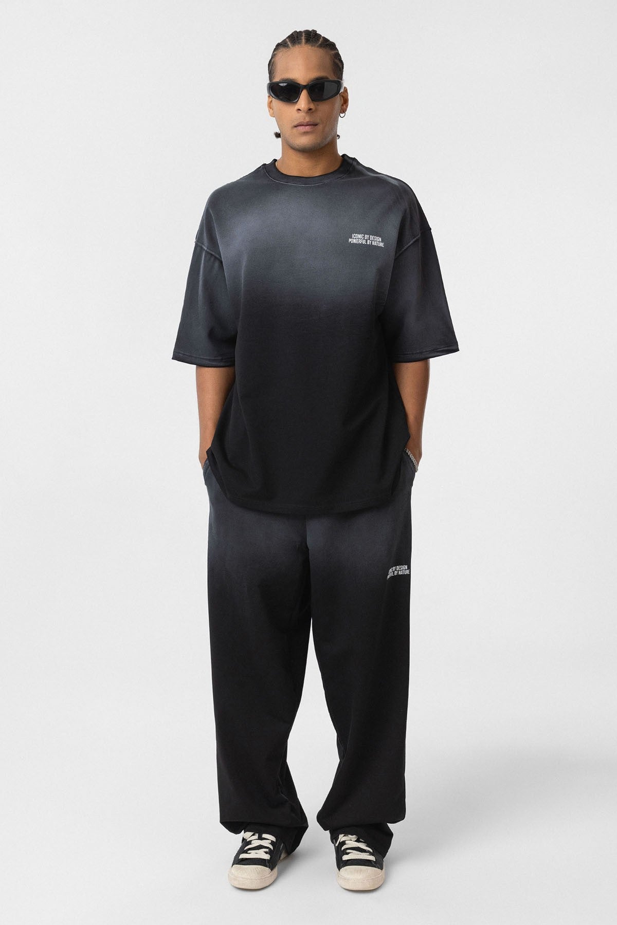 Oversized Printed Sweatsuit Set (Machine Washable)