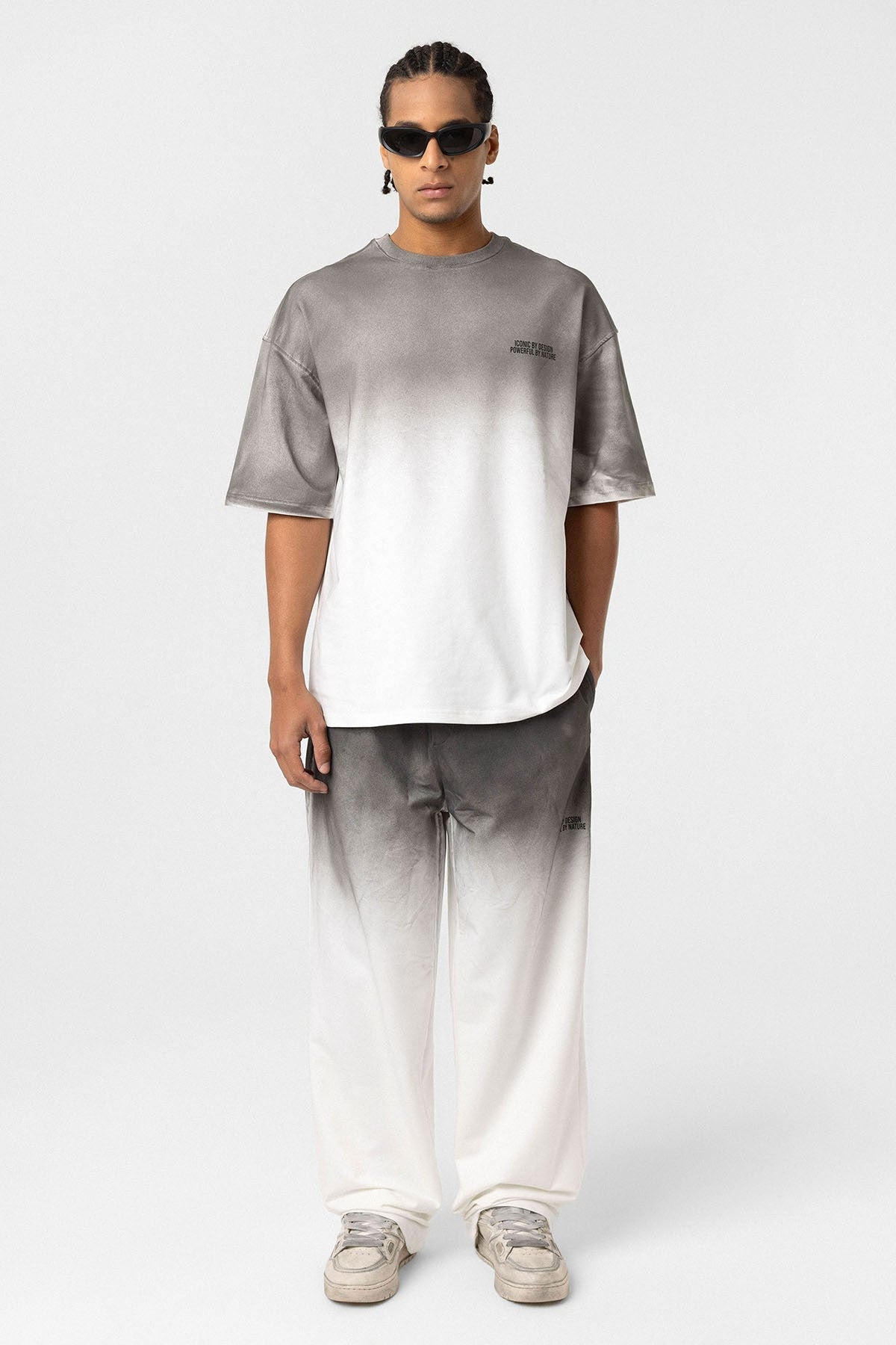 Oversized Printed Sweatsuit Set (Machine Washable)