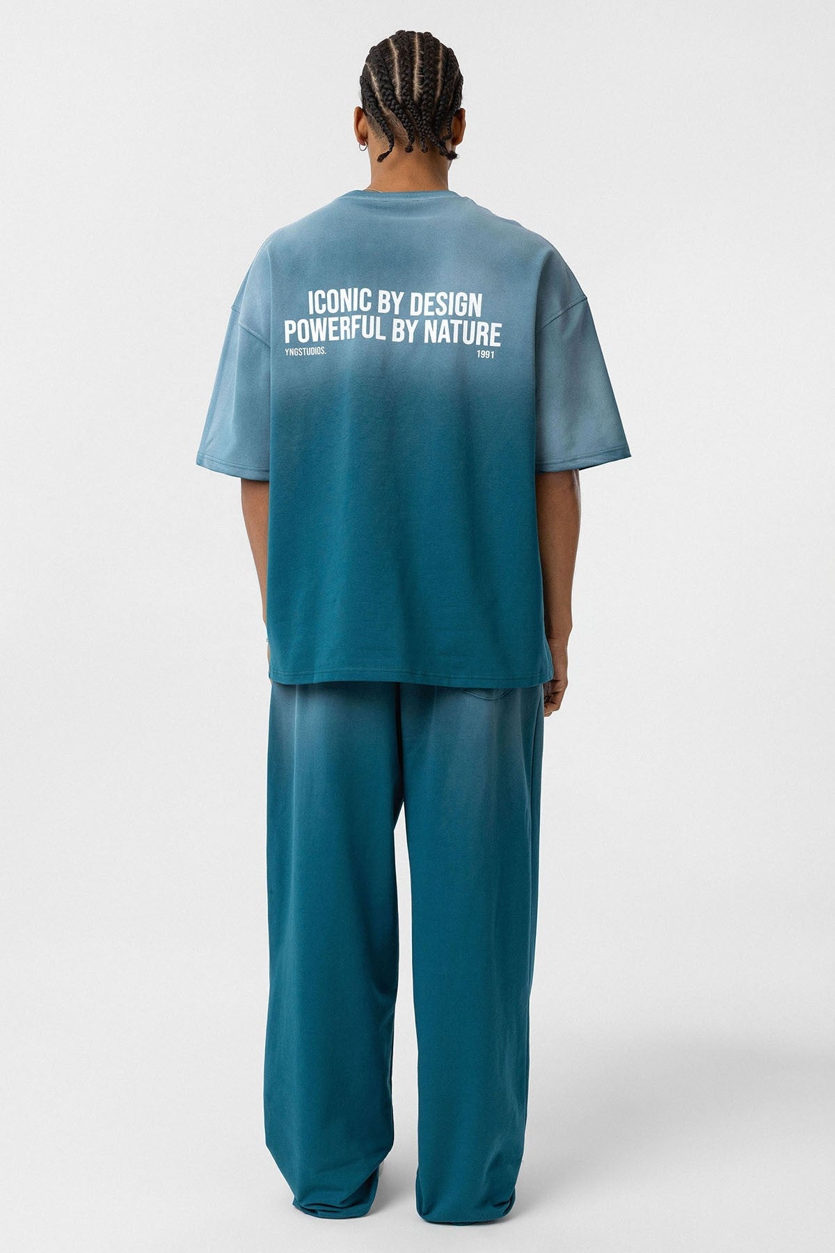 Oversized Printed Sweatsuit Set (Machine Washable)