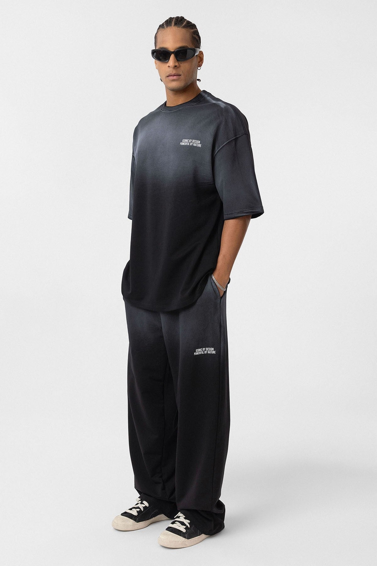 Oversized Printed Sweatsuit Set (Machine Washable)