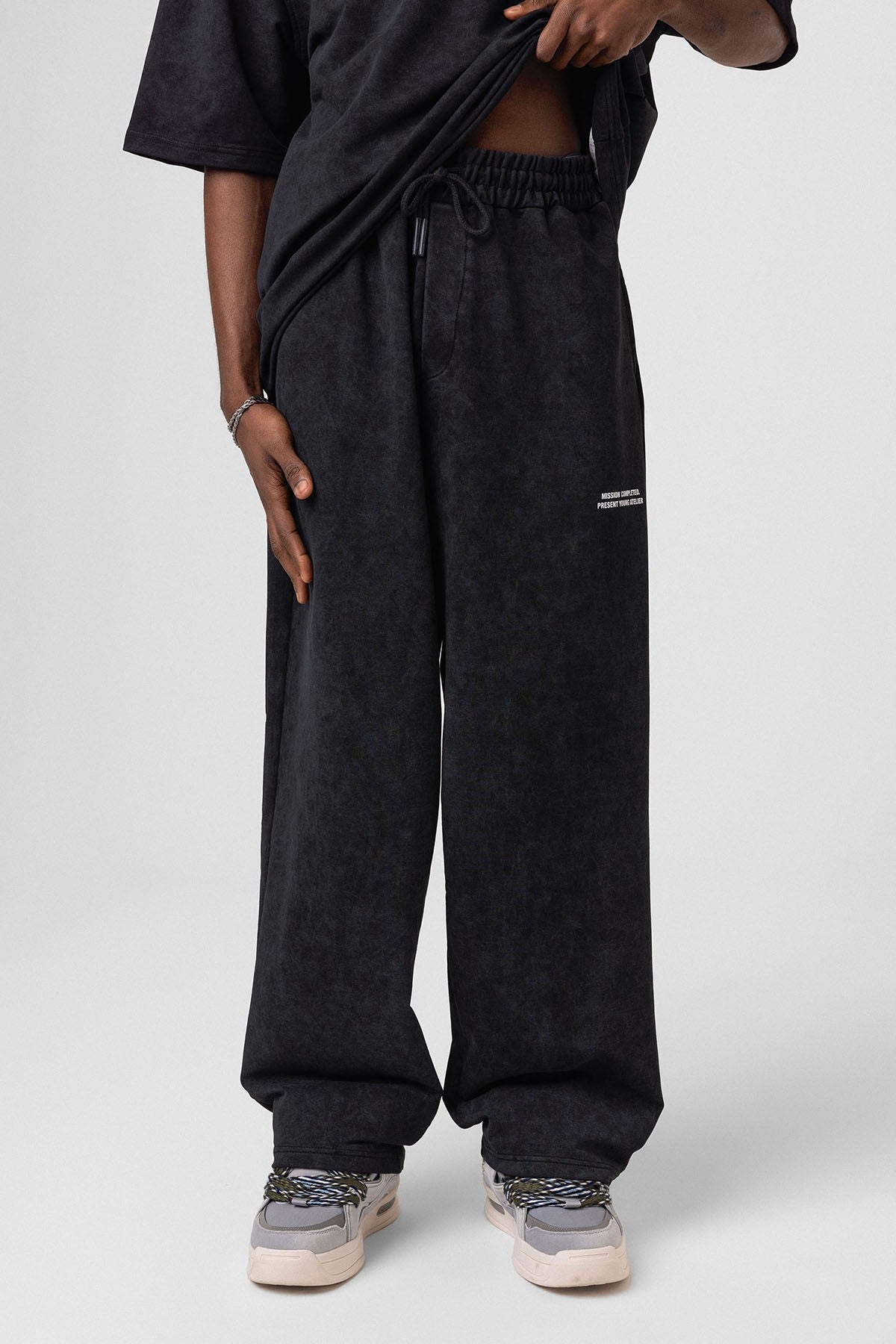 Oversized Sweatsuit Set with Back Print (Washed)