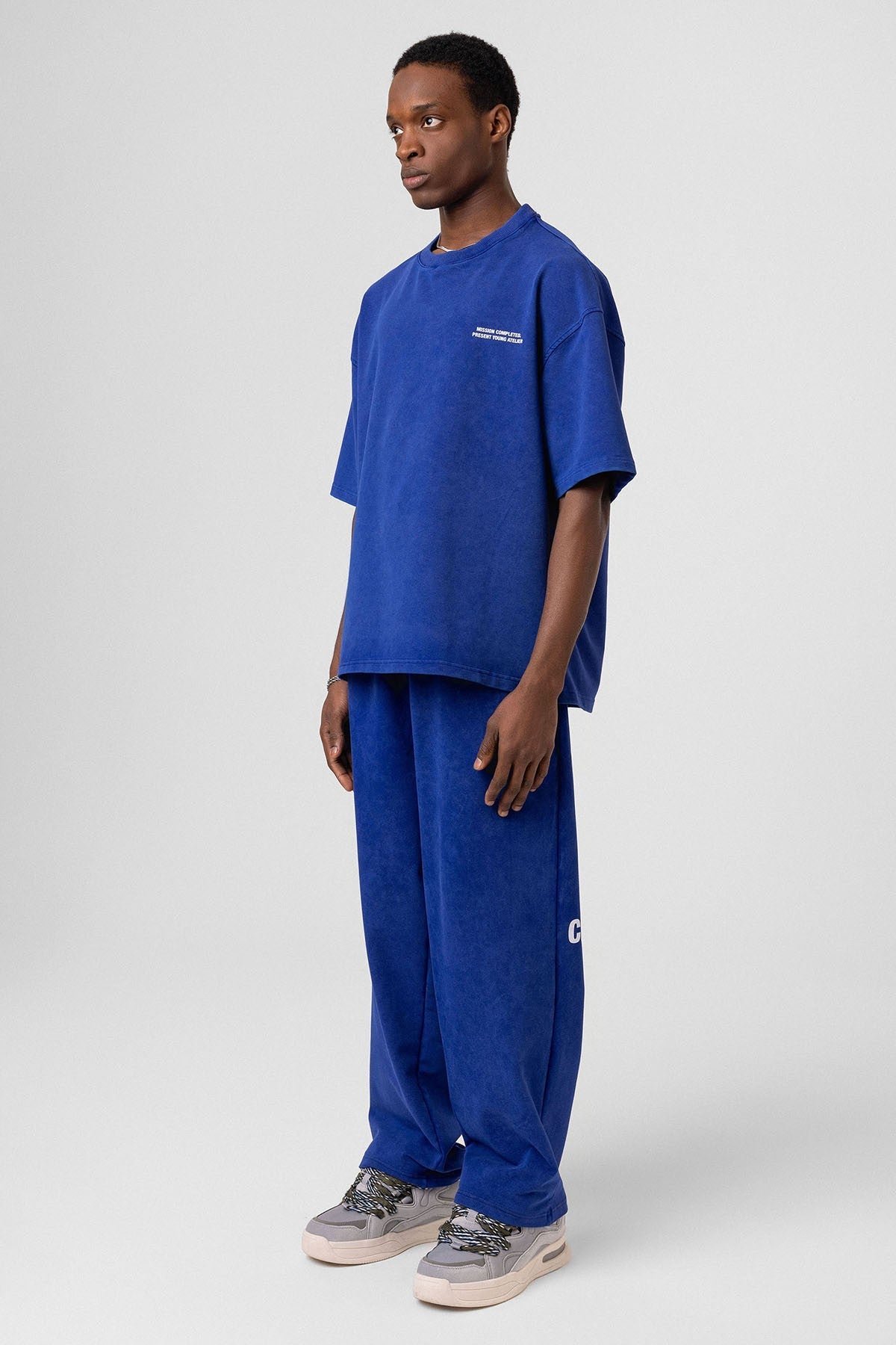 Oversized Sweatsuit Set with Back Print (Washed)