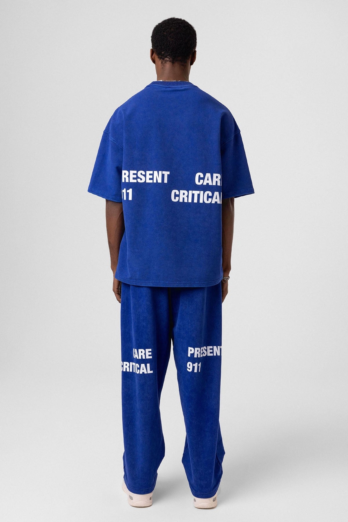 Oversized Sweatsuit Set with Back Print (Washed)