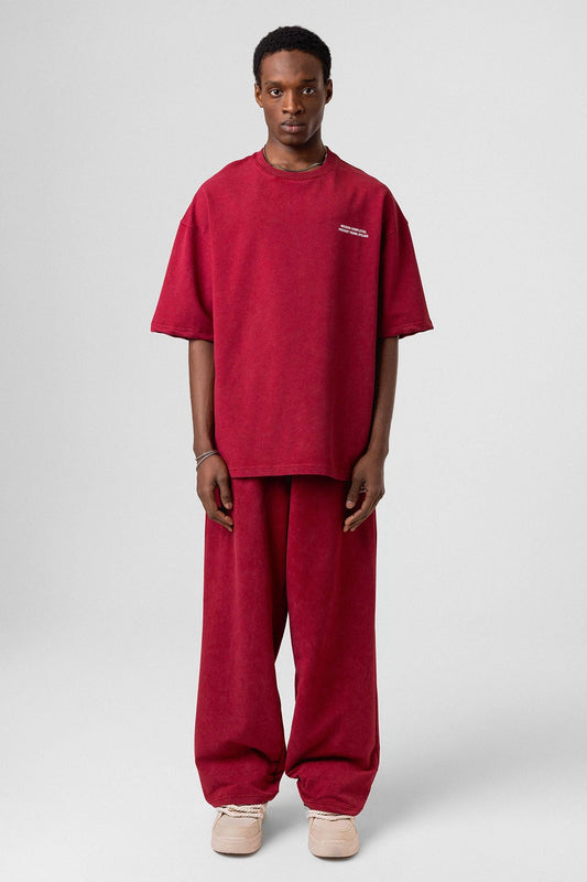 Oversized Sweatsuit Set with Back Print (Washed)