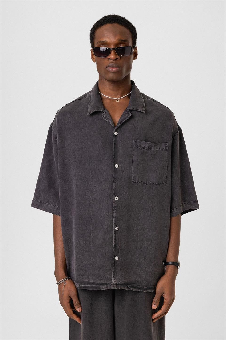 Machine-Washable Lyocell Fabric Top and Bottom Set