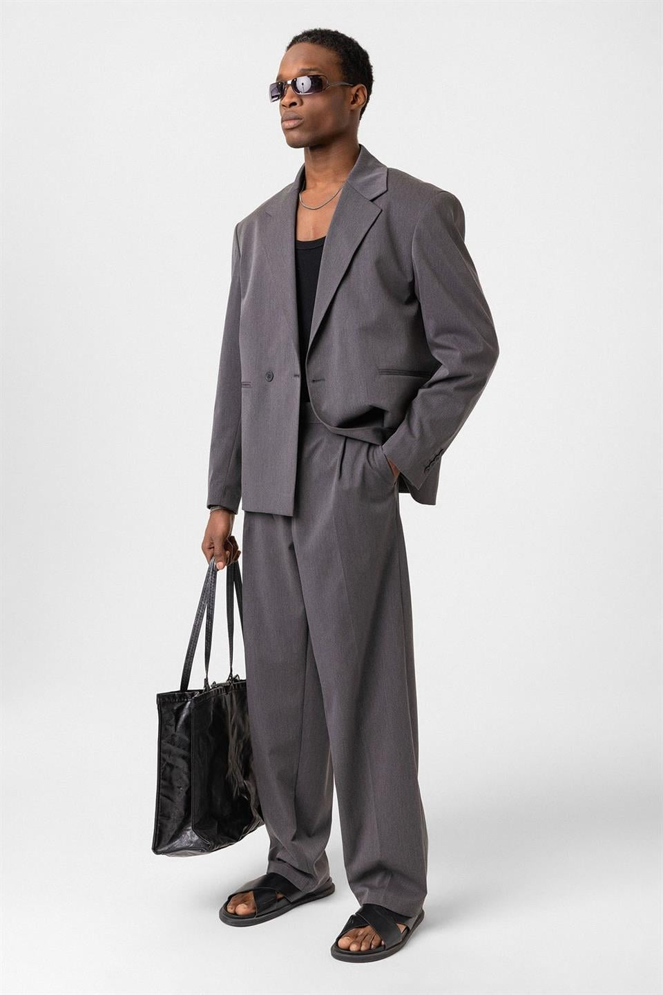 Single-Button Oversized Suit