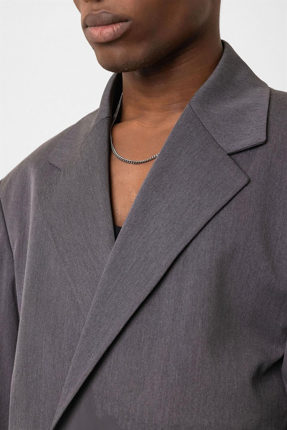 Single-Button Oversized Suit