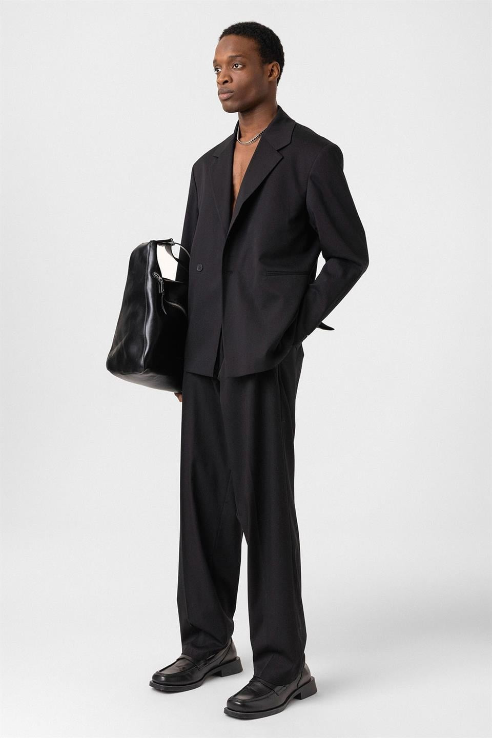 Single-Button Oversized Suit