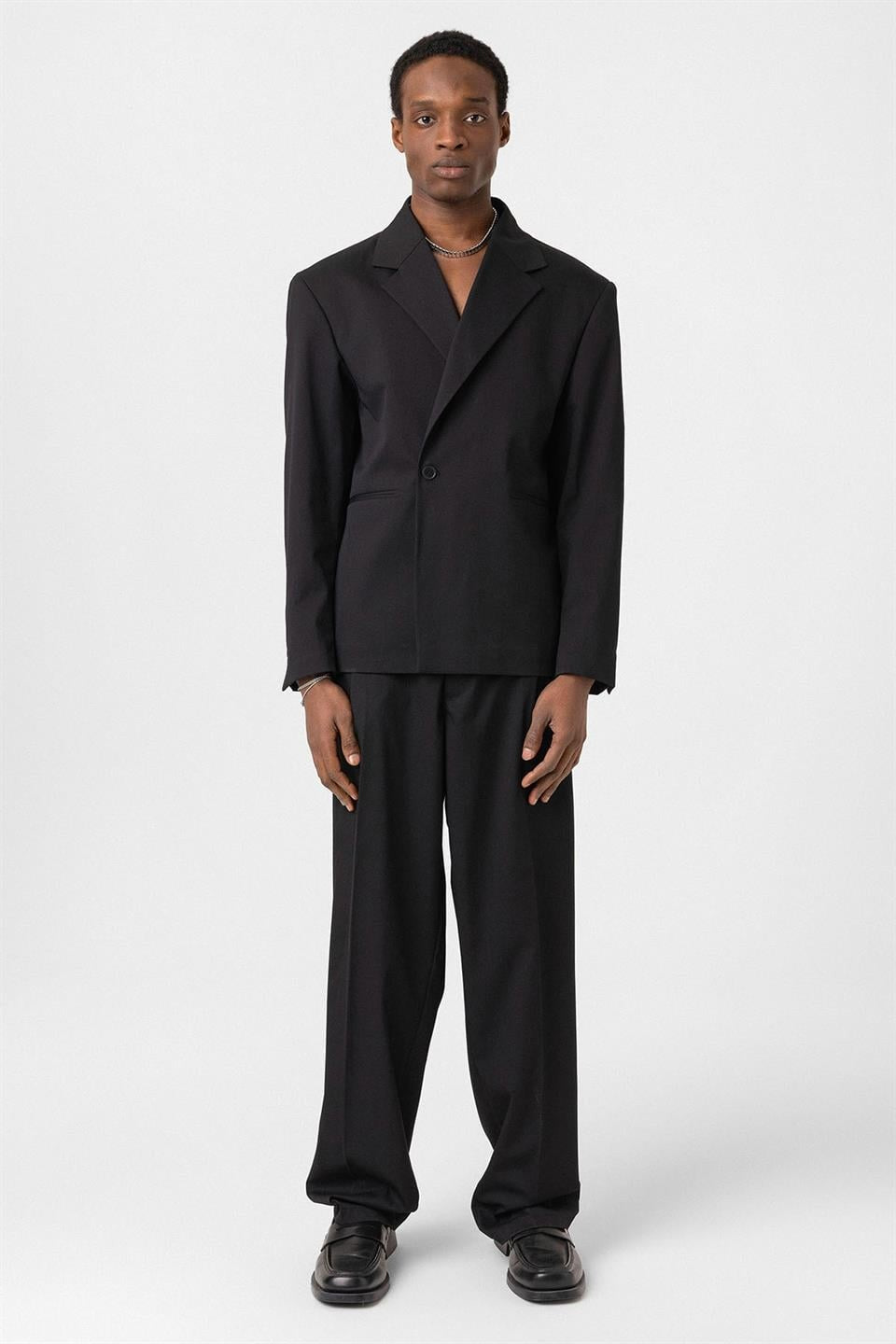 Single-Button Oversized Suit