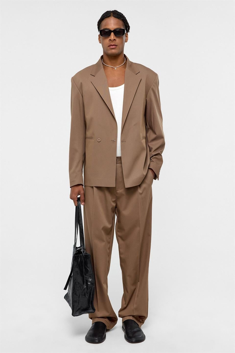 Single-Button Oversized Suit