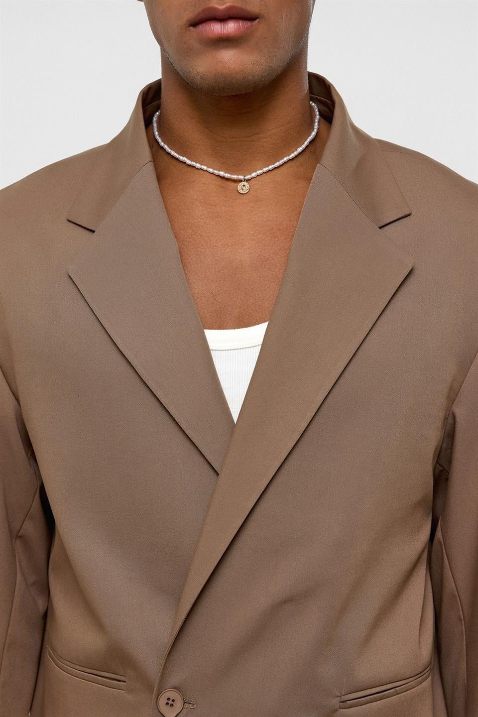 Single-Button Oversized Suit