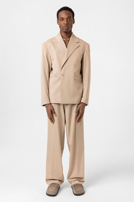 Single-Button Oversized Suit