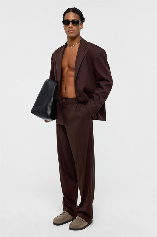 Single-Button Oversized Suit