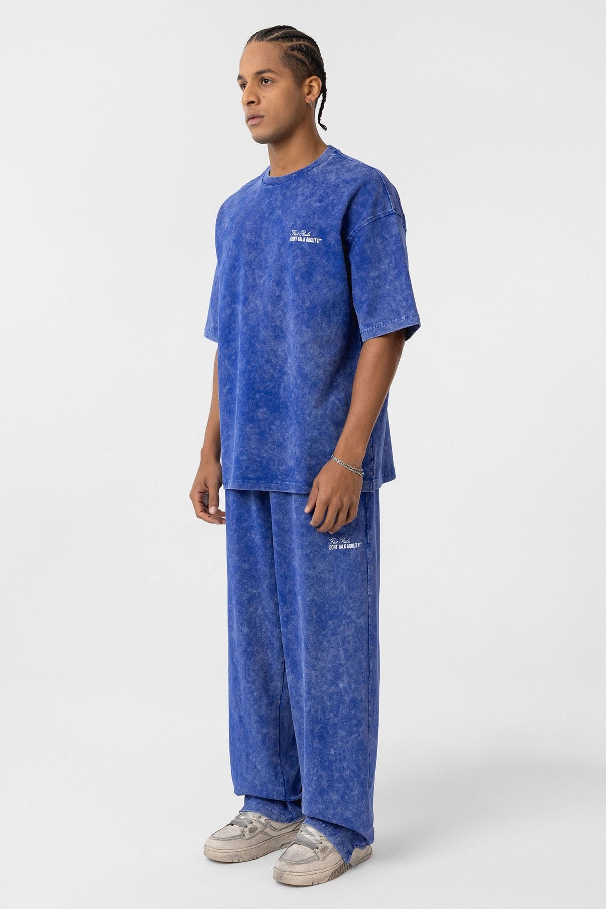 Oversized Sweatsuit Set with Back Print (Washed Look)