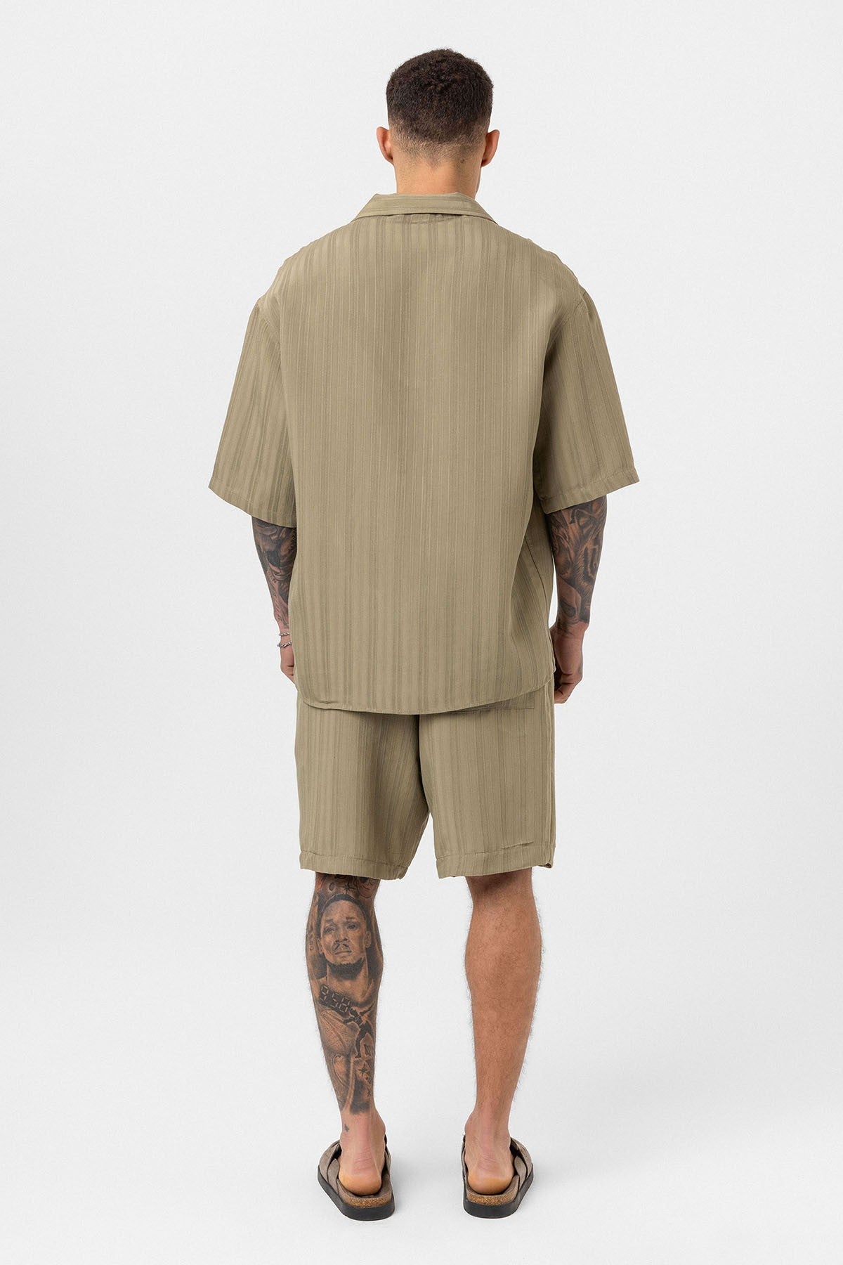 Oversized Modal Fabric Shorts and Shirt Set