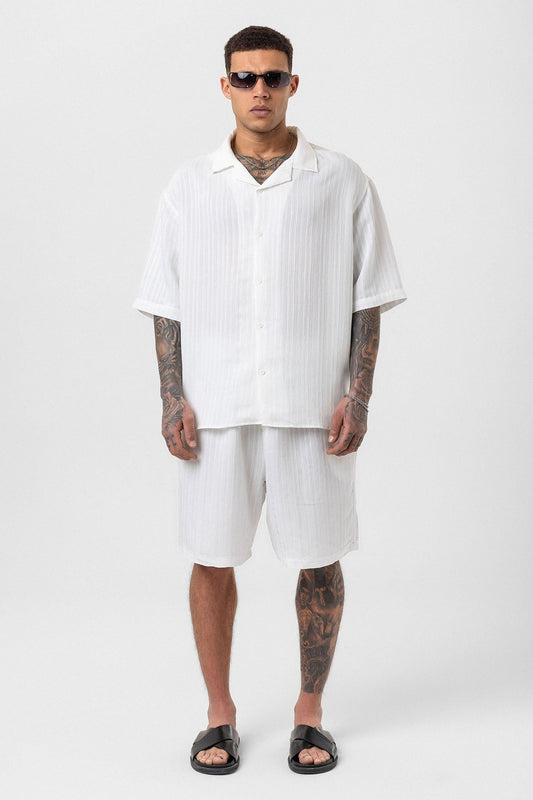 Oversized Modal Fabric Shorts and Shirt Set