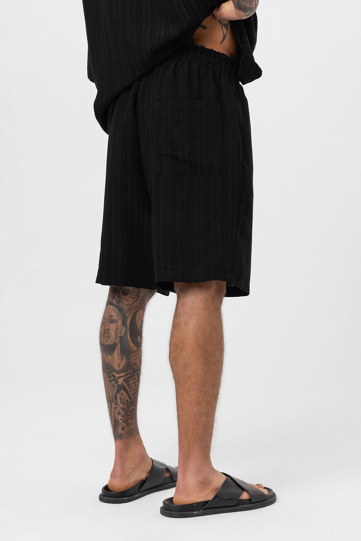 Oversized Modal Fabric Shorts and Shirt Set