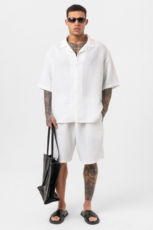 Oversized Modal Fabric Shorts and Shirt Set