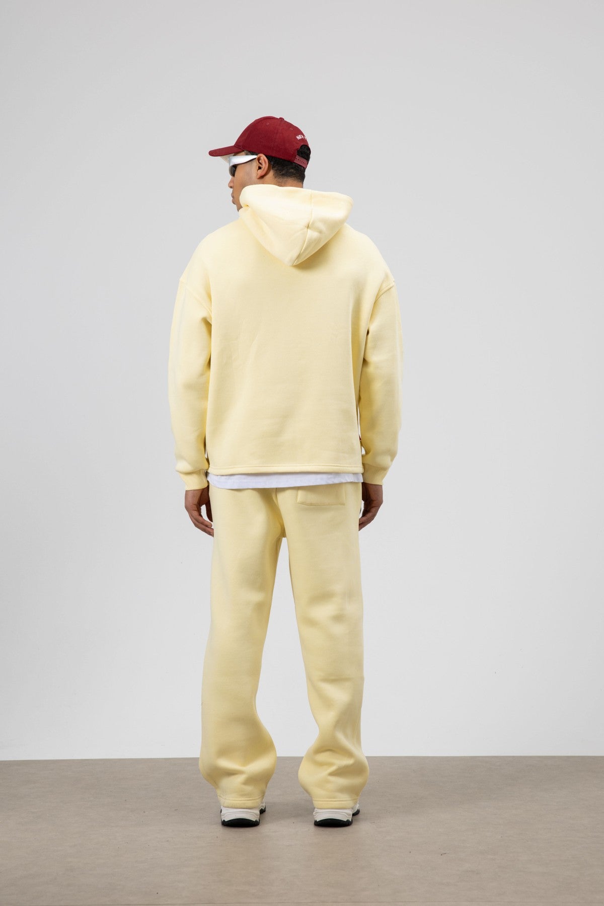 Oversized Sweatsuit Set with Stripe Details