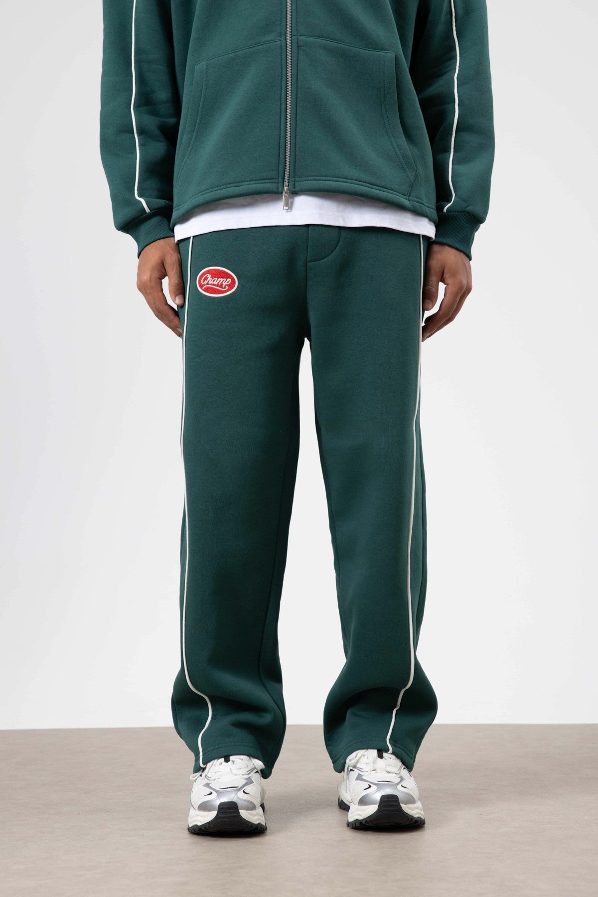Oversized Sweatsuit Set with Stripe Details