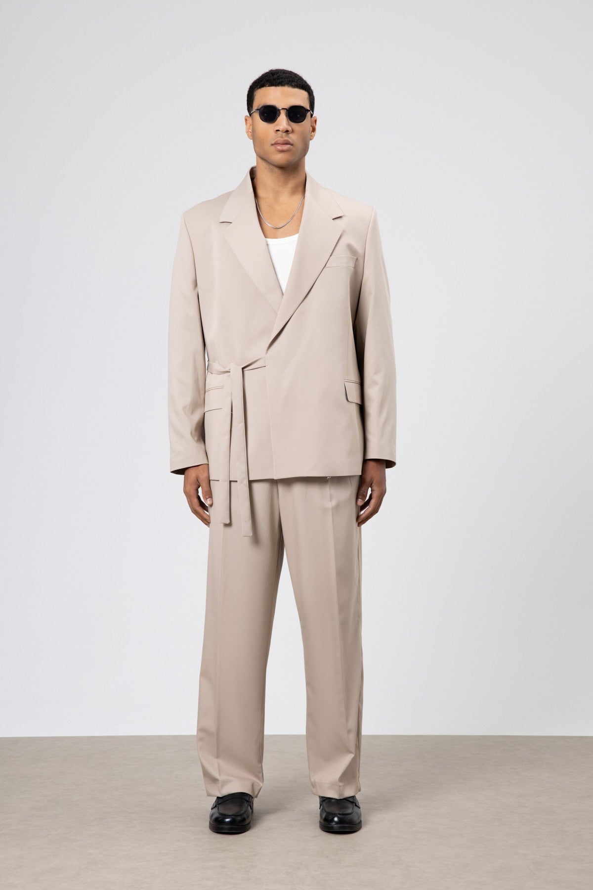 Oversized Belted Suit