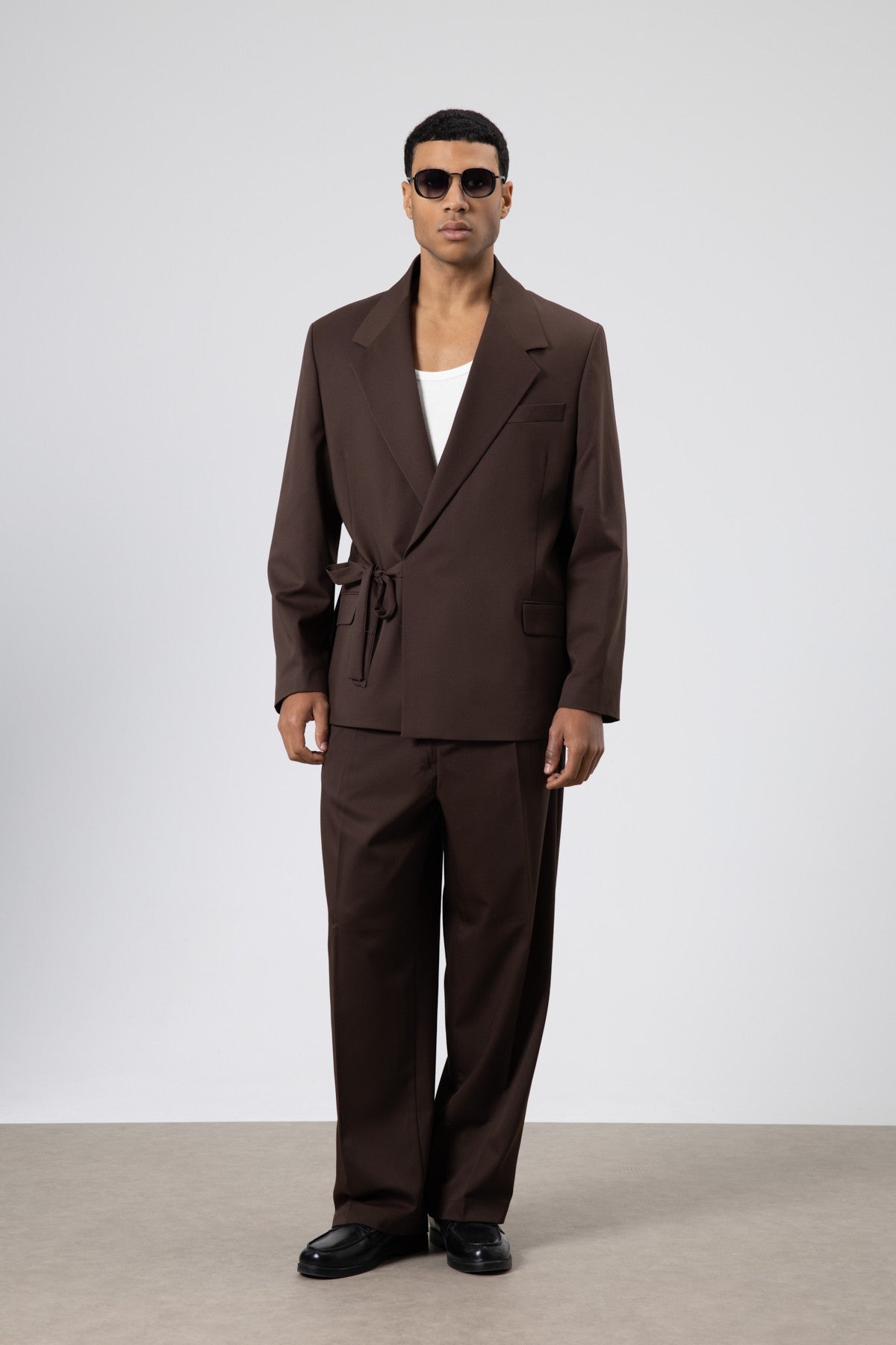 Oversized Belted Suit