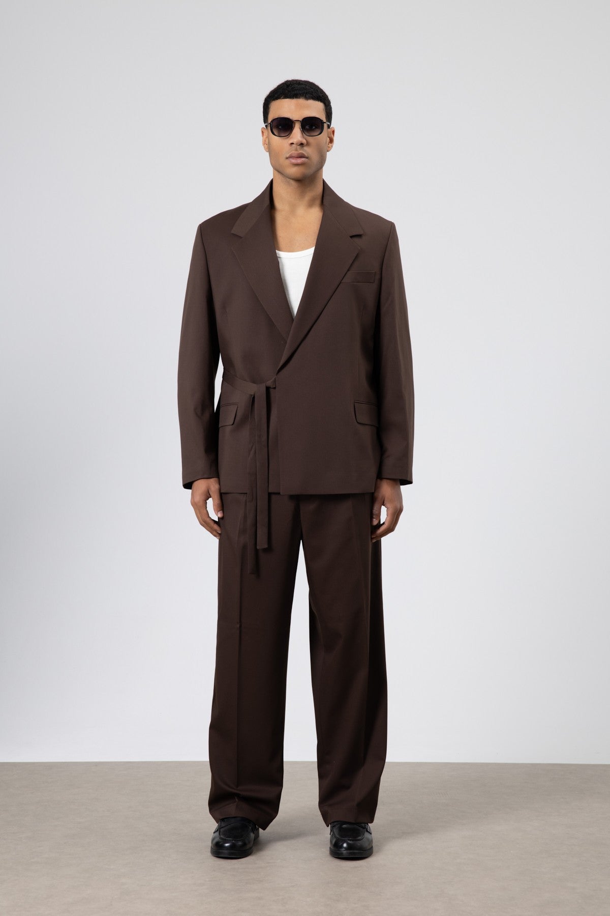 Oversized Belted Suit