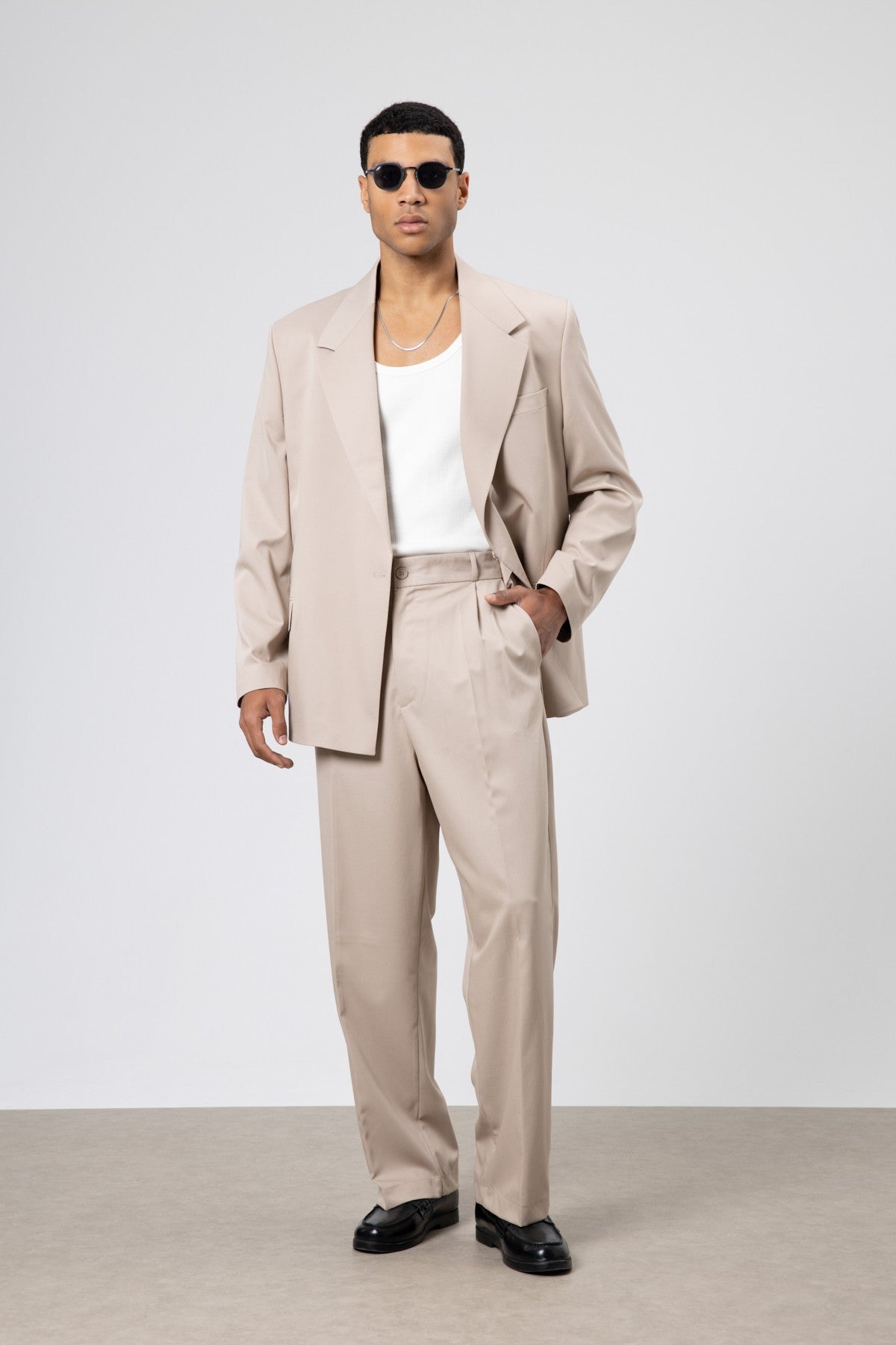 Oversized Belted Suit