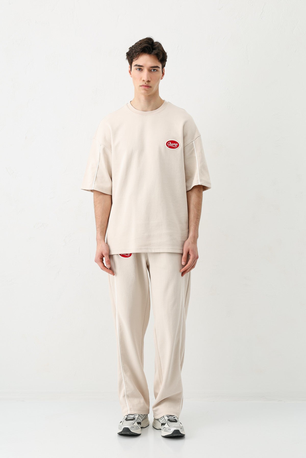 Oversized Champ-Printed Sweatsuit Set