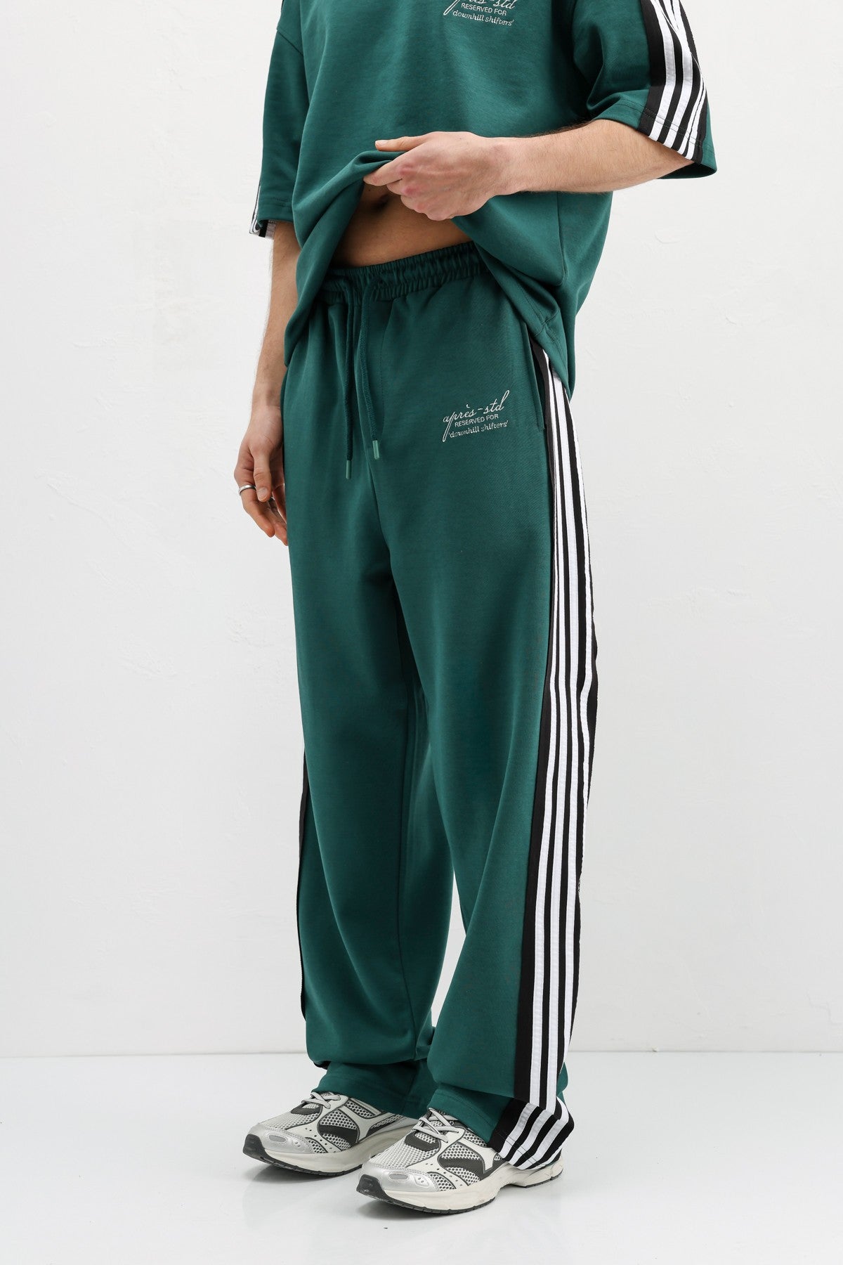 Oversized Printed Sweatsuit Set, Navy