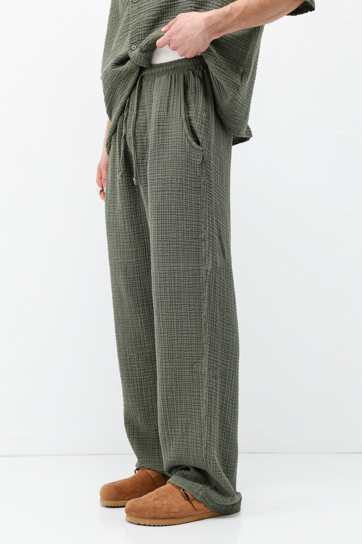 Muslin Fabric, Relaxed Fit Linen Set