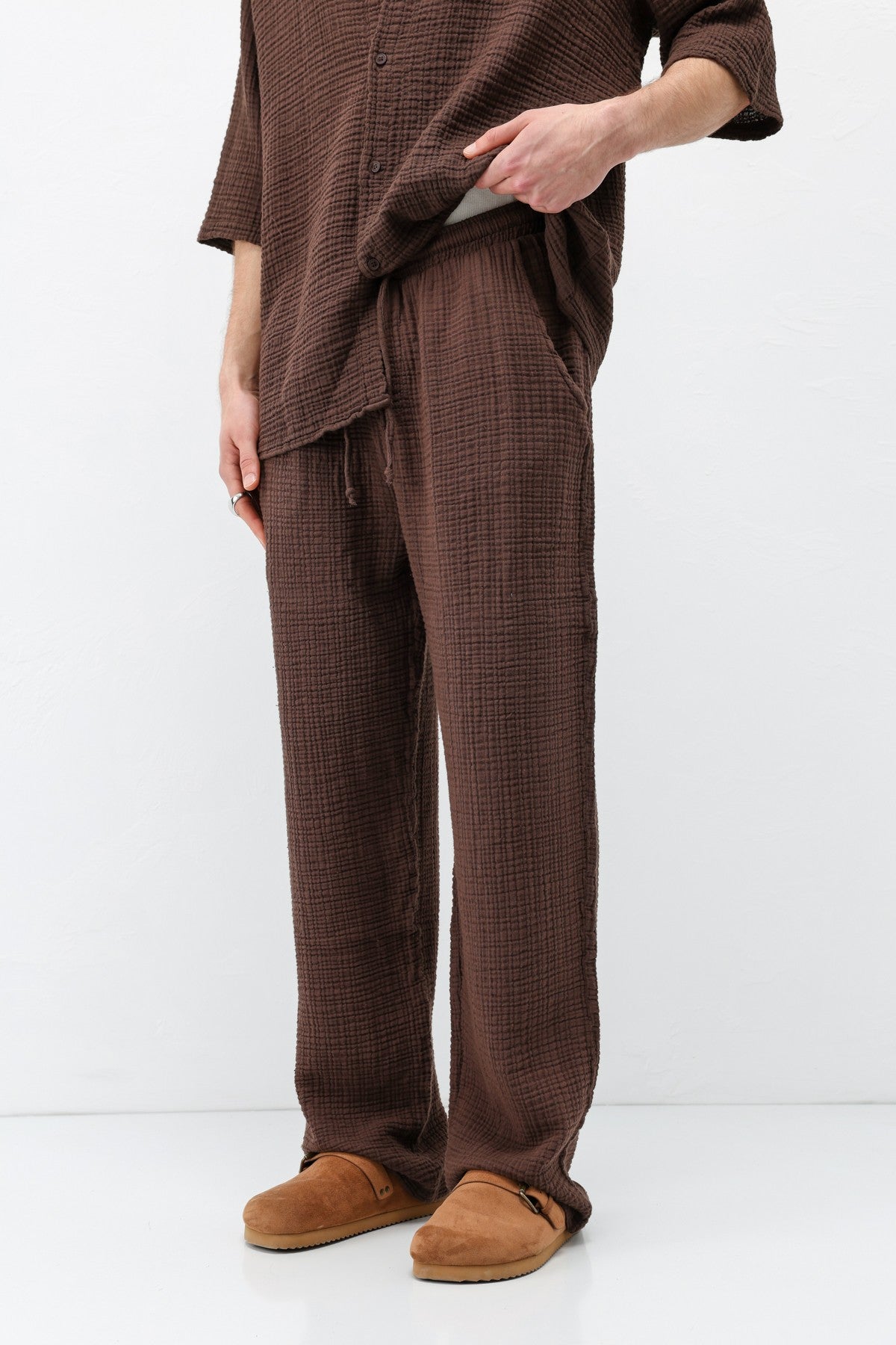 Muslin Fabric, Relaxed Fit Linen Set