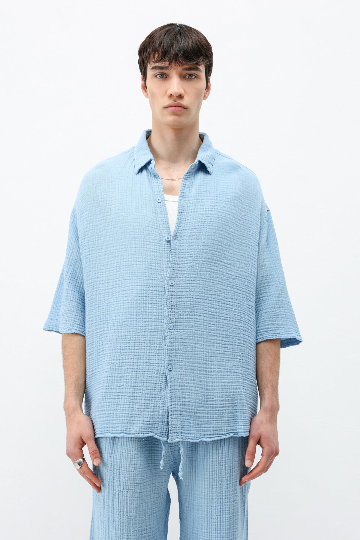 Muslin Fabric, Relaxed Fit Linen Set