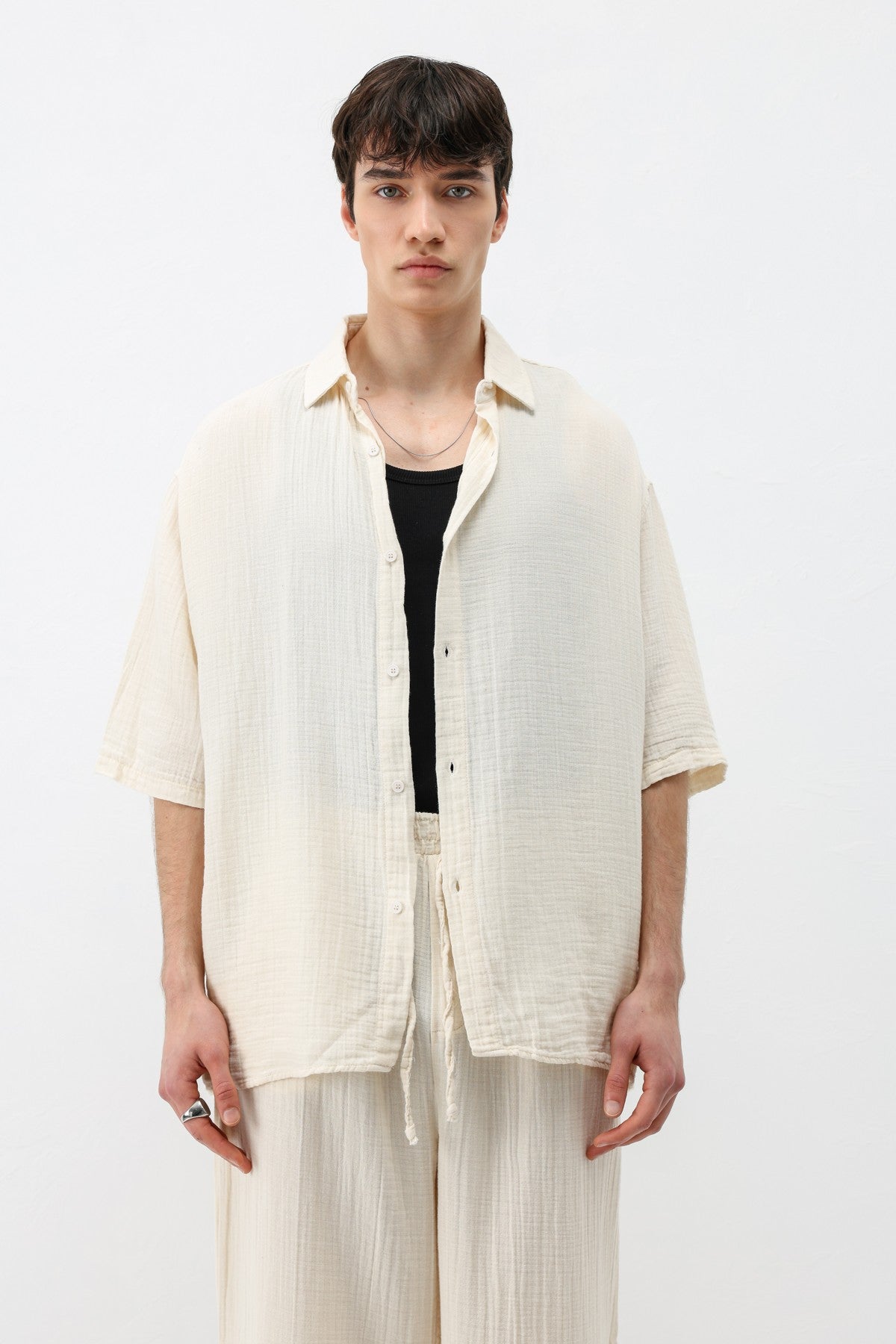 Muslin Fabric, Relaxed Fit Linen Set