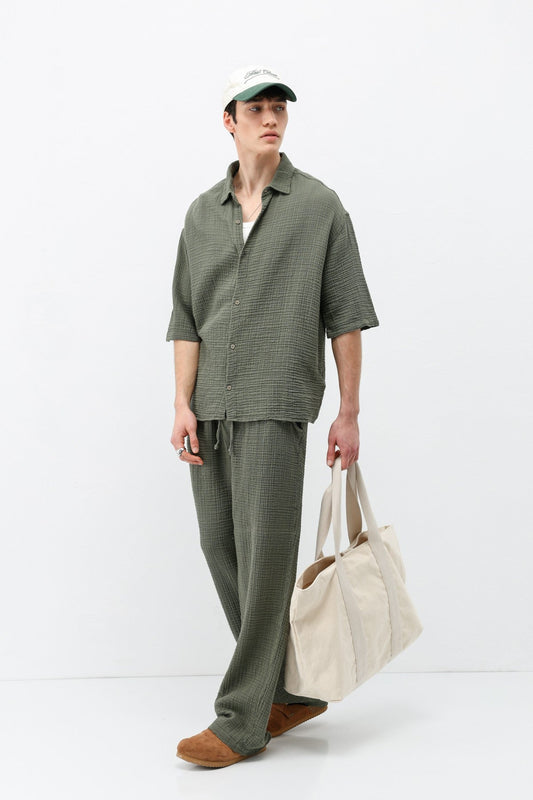 Muslin Fabric, Relaxed Fit Linen Set