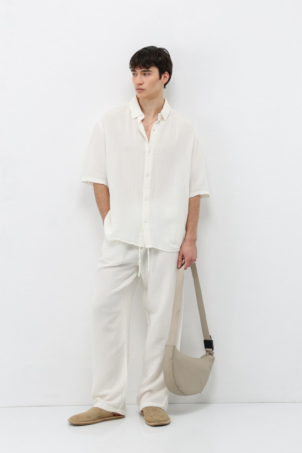 Muslin Fabric, Relaxed Fit Linen Set
