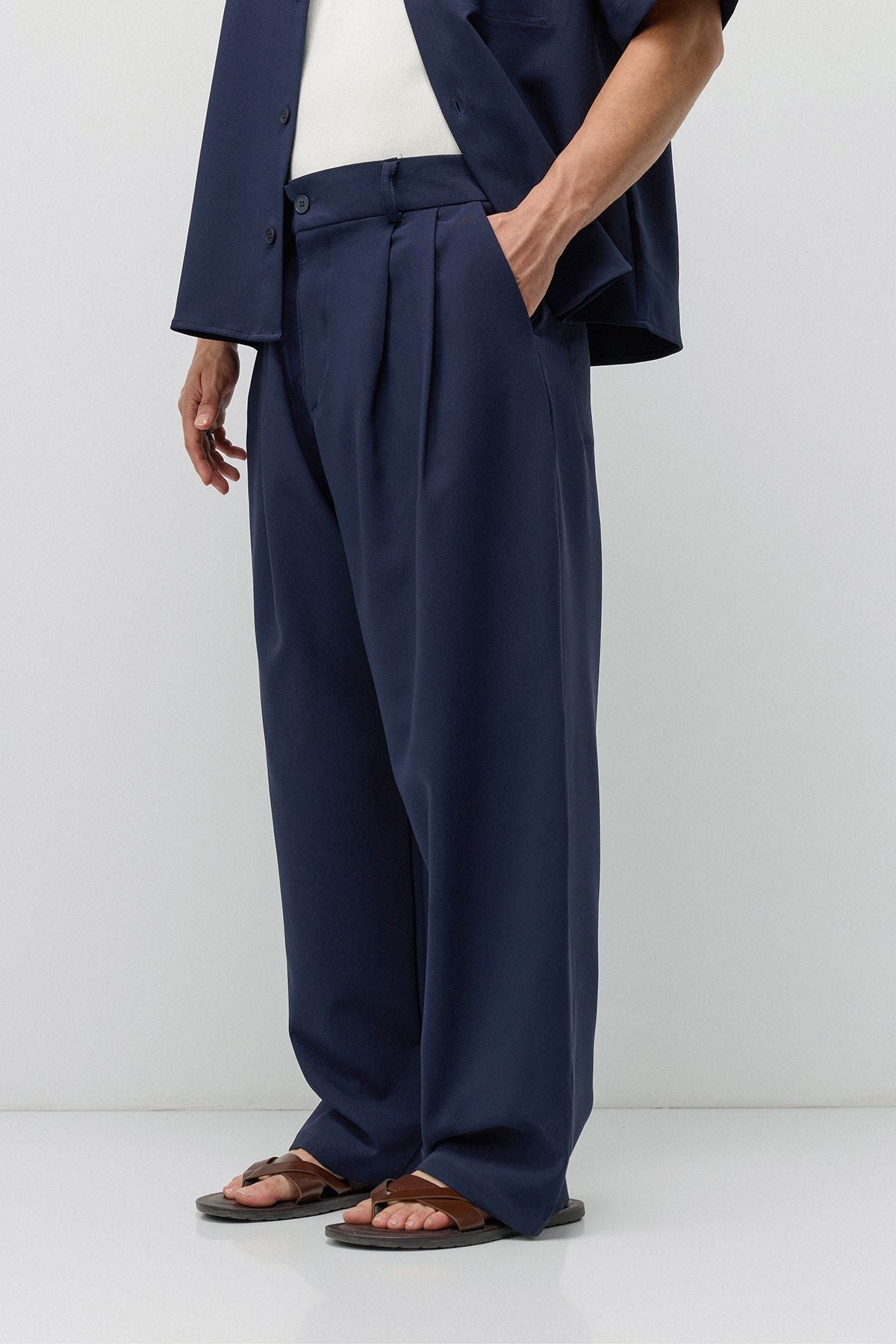 Relaxed-Fit Oversized Shirt and Pants Set