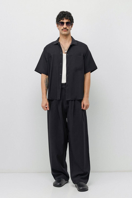 Relaxed-Fit Oversized Shirt and Pants Set