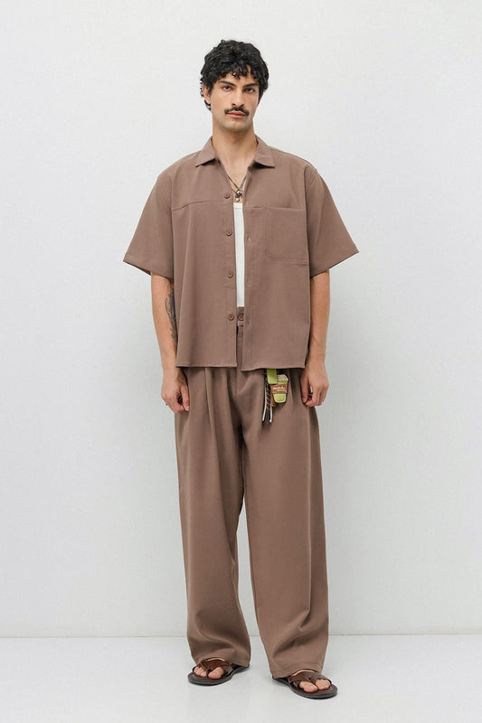 Relaxed-Fit Oversized Shirt and Pants Set