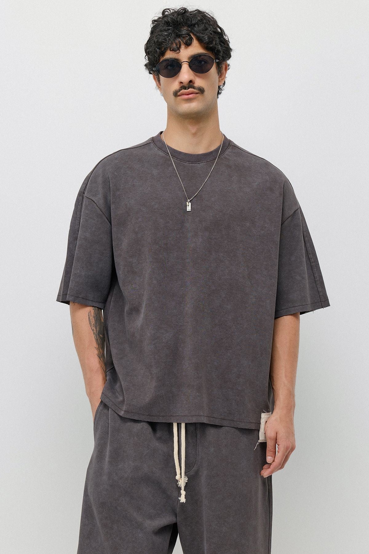 Oversized T-Shirt and Shorts Set (Pre-Washed)