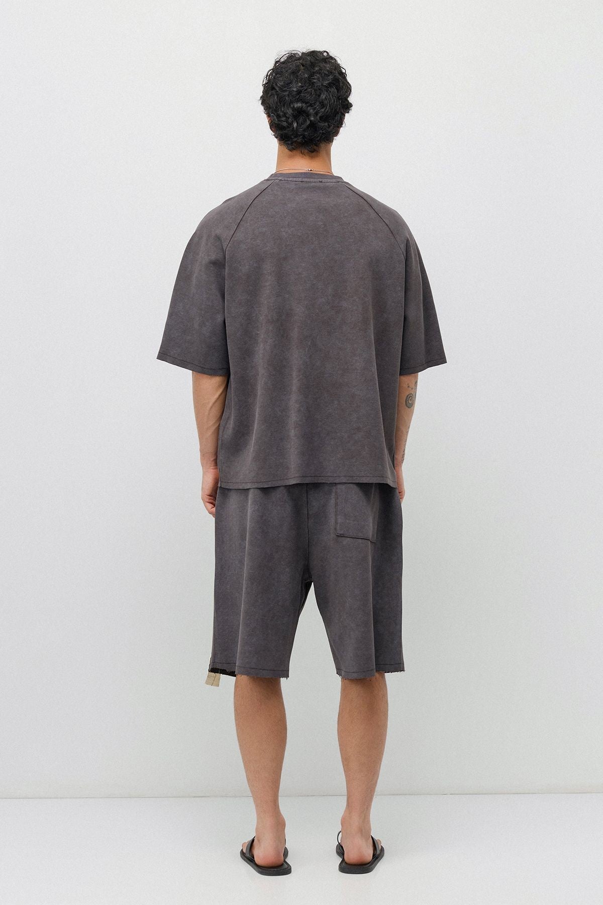 Oversized T-Shirt and Shorts Set (Pre-Washed)