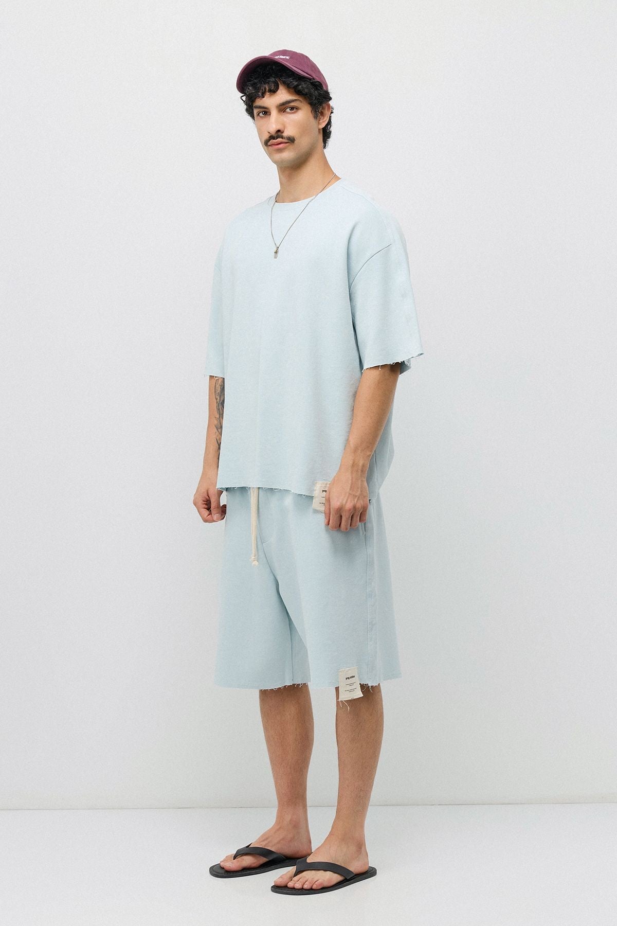 Oversized T-Shirt and Shorts Set (Pre-Washed)