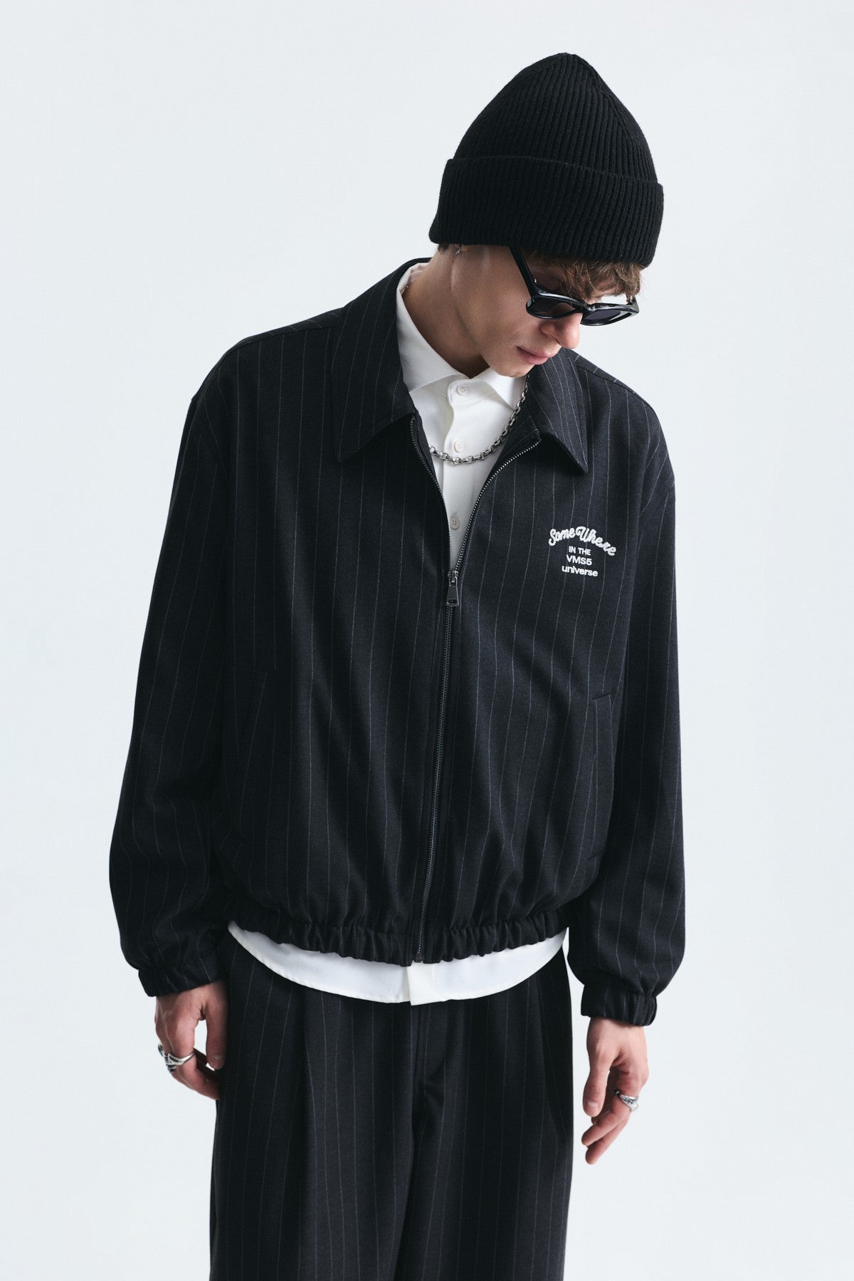 Oversized Striped Jacket Set