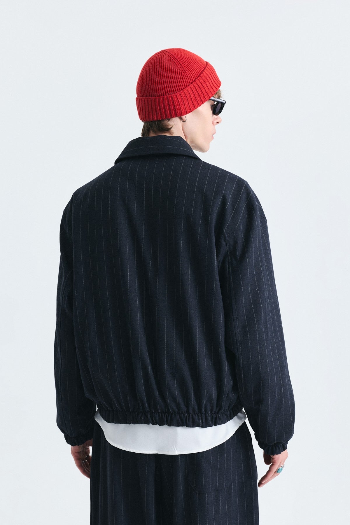 Oversized Striped Jacket Set