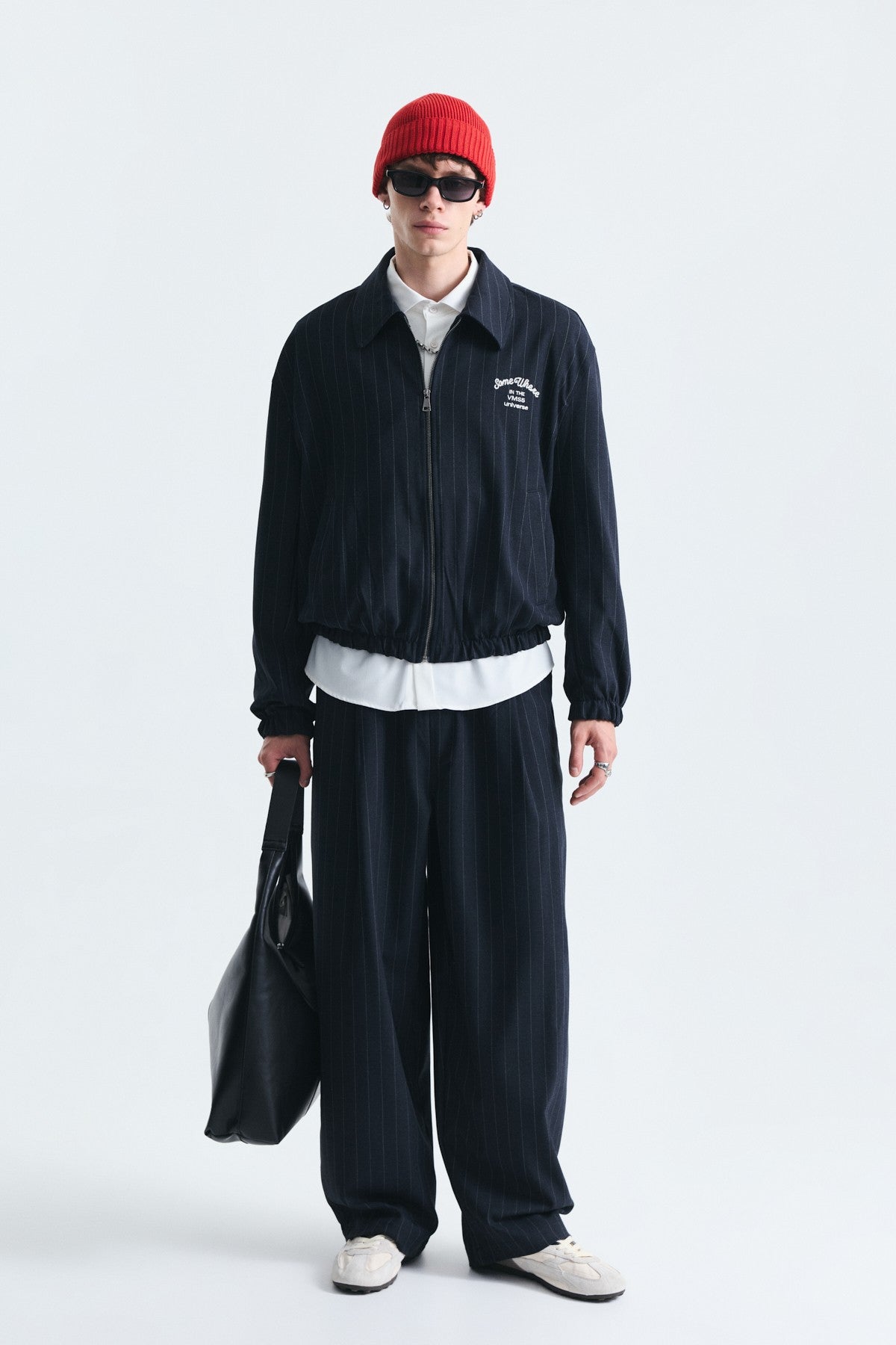 Oversized Striped Jacket Set