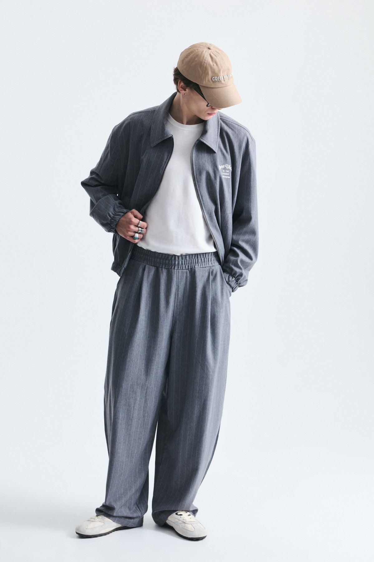 Oversized Striped Jacket Set