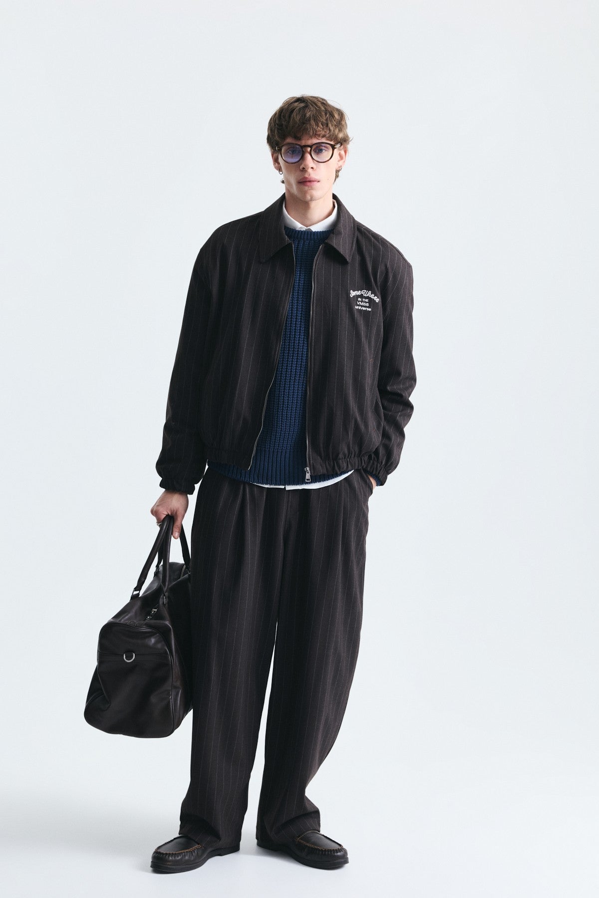 Oversized Striped Jacket Set